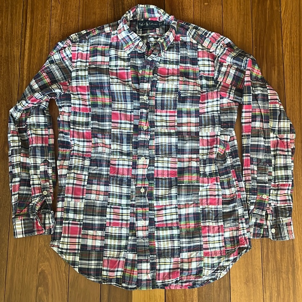 Ralph Lauren Vintage Patchwork Madras
Cotton Classic Fit Sz Small Great Cond